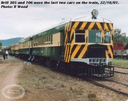 Brill railcars on the special train